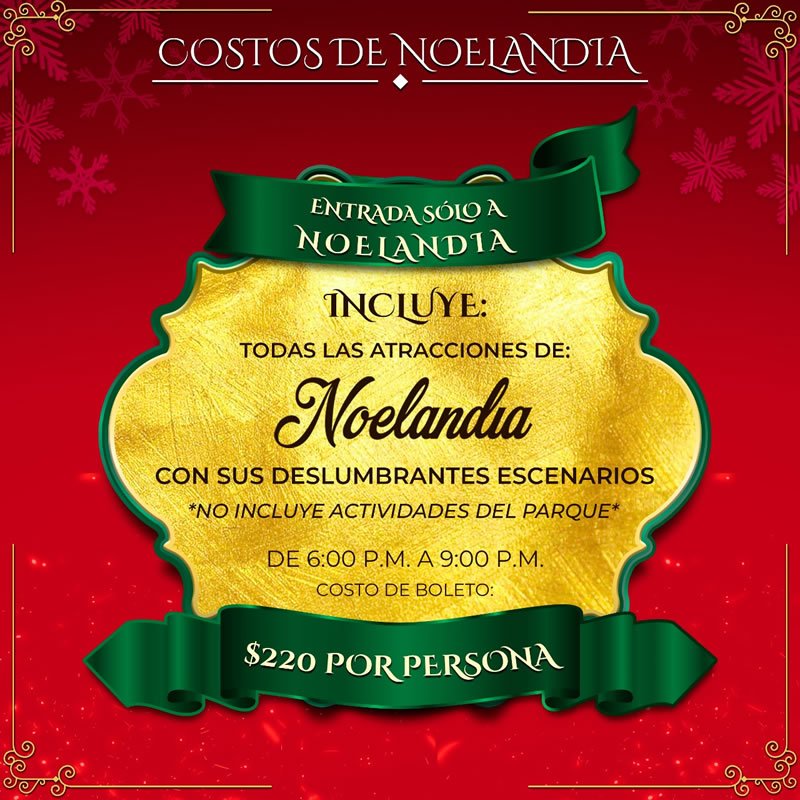 Paquete Solo Noelandia $220.00